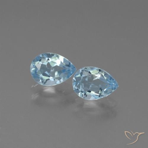 1.79 ct Sky Blue Topaz, 7.1 x 5.1 mm Pear Cut From Brazil, Photo A