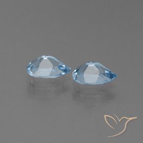 Topaz Gemstones in 7.3 x 5.2 mm Size for Sale, Topaz Stones in Sky Blue Color