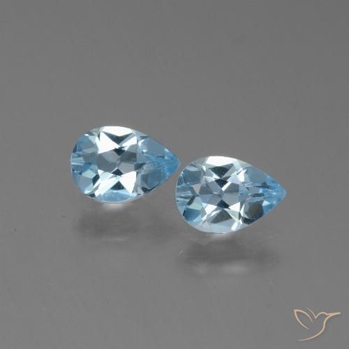 1.64 ct Sky Blue Topaz, 7.2 x 5 mm Pear Cut From Brazil, Photo A