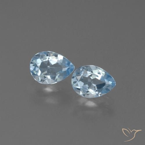 1.72ctw Natural Sky Blue Topaz, Pear Shape, VS
