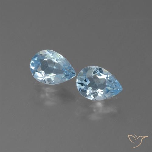 1.62ctw Natural Sky Blue Topaz, Pear Shape, VS
