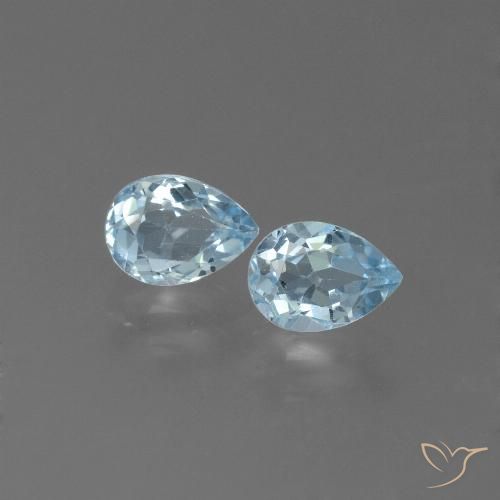 1.75ctw Natural Sky Blue Topaz, Pear Shape, VS