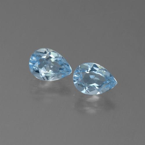 Baby Blue Топаз Камень - 0.8ct Фасетная Груша (ID: 450532)