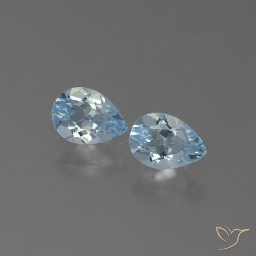 1.63ctw Natural Sky Blue Topaz, Pear Shape, VS