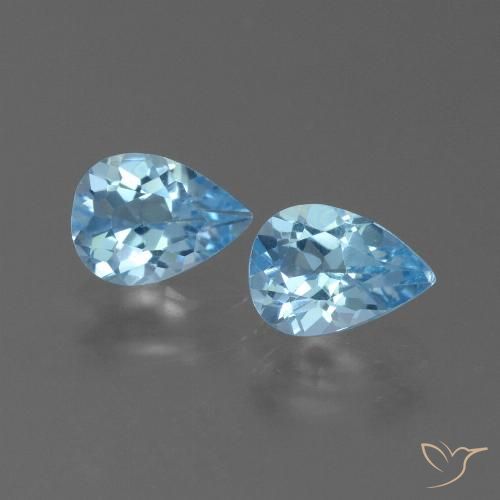 1.48ctw Natural Swiss Blue Topaz, Pear Shape, VVS-VS