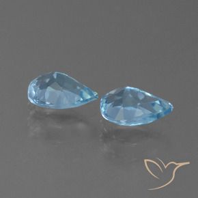 Topaz Gemstones in 7 x 5 mm (calibrated) Size for Sale, Topaz Stones in Swiss Blue Color