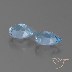Topaz Gemstones in 7 x 5 mm (calibrated) Size for Sale, Topaz Stones in Swiss Blue Color