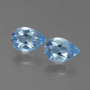 Celeste Topacio Gema - 0.8ct Corte en forma de pera (ID: 450600)