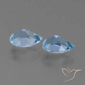 Topaz Gemstones in 7 x 5 mm (calibrated) Size for Sale, Topaz Stones in Swiss Blue Color