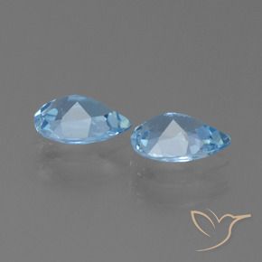 Topaz Gemstones in 7 x 5 mm (calibrated) Size for Sale, Topaz Stones in Swiss Blue Color