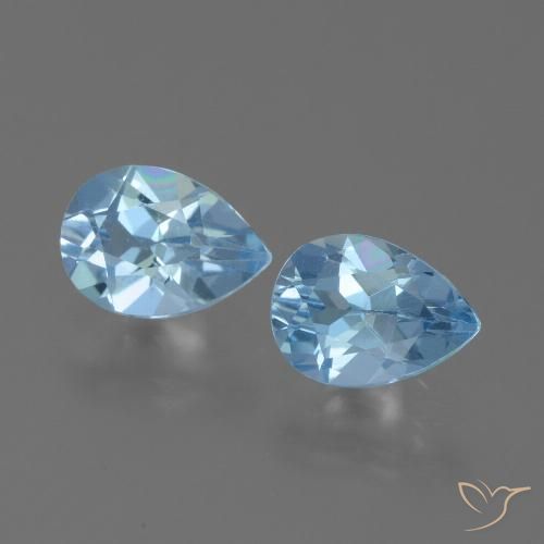1.64 ct Sky Blue Topaz, 7.2 x 5.1 mm Pear Cut From Brazil, Photo A