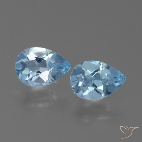 1.65ctw Natural Swiss Blue Topaz, Pear Shape, VVS-VS
