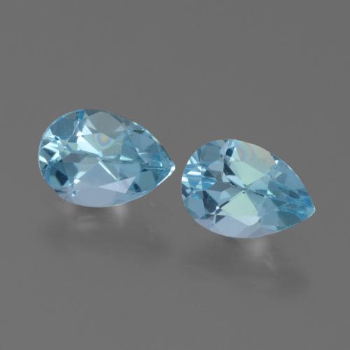 Swiss Blue Topaz Gem - 0.8ct Pear Facet (ID: 450678)