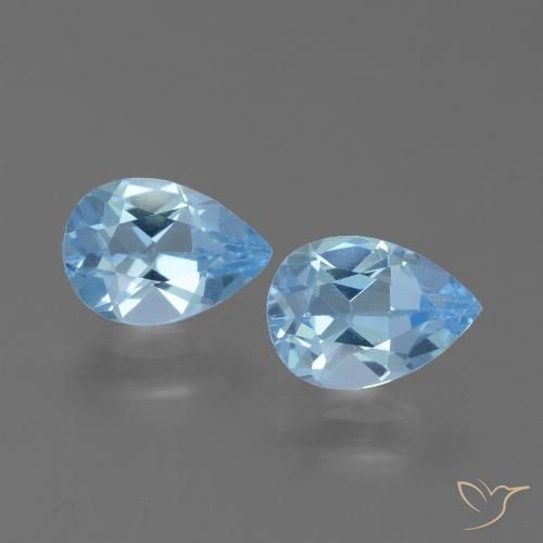 1.74ctw Natural Swiss Blue Topaz, Pear Shape, VVS-VS