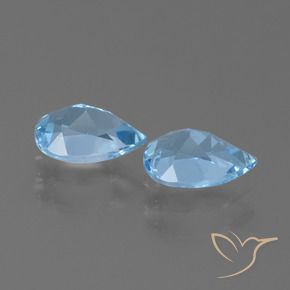 Topaz Gemstones in 7 x 5 mm (calibrated) Size for Sale, Topaz Stones in Swiss Blue Color