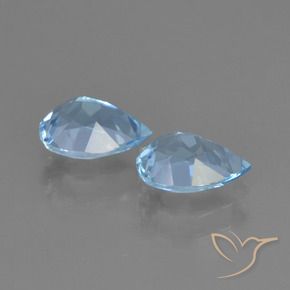Topaz Gemstones in 7.2 x 5.2 mm Size for Sale, Topaz Stones in Swiss Blue Color