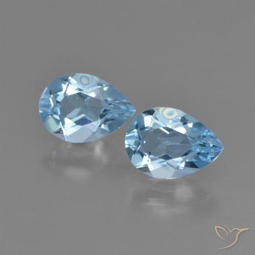 1.56ctw Natural Sky Blue Topaz, Pear Shape, VS