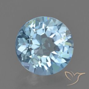 2.40 ct Blue Topaz Stone, Natural Topaz in Round Facet Shape for Sale