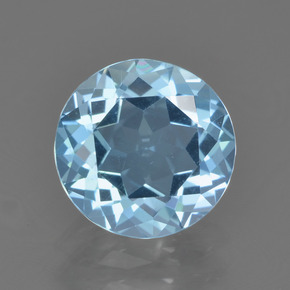 Maya Blue Topaz Gem - 2.2ct Round Facet (ID: 452154)