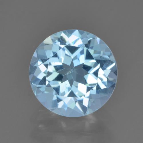 Celeste Topacio Gema - 2.2ct Faceta Redonda (ID: 452161)
