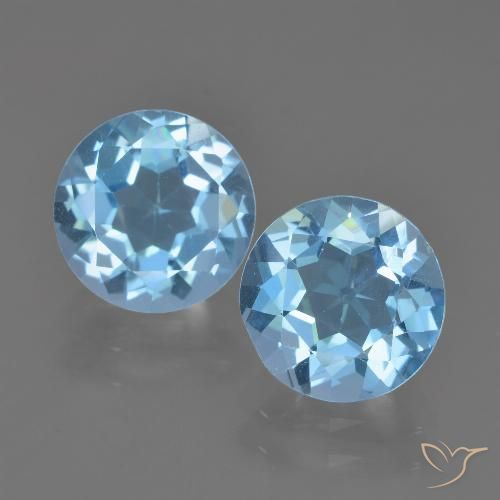 4.84ctw Natural Swiss Blue Topaz, Round, VVS-VS