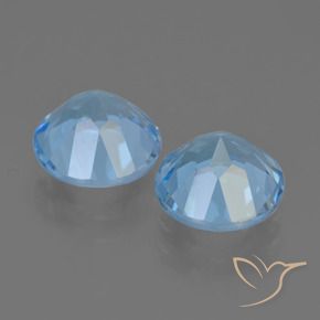 Topaz Gemstones in 8 mm (calibrated) Size for Sale, Topaz Stones in Swiss Blue Color