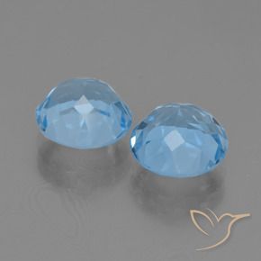 Topaz Gemstones in 8 mm (calibrated) Size for Sale, Topaz Stones in Swiss Blue Color