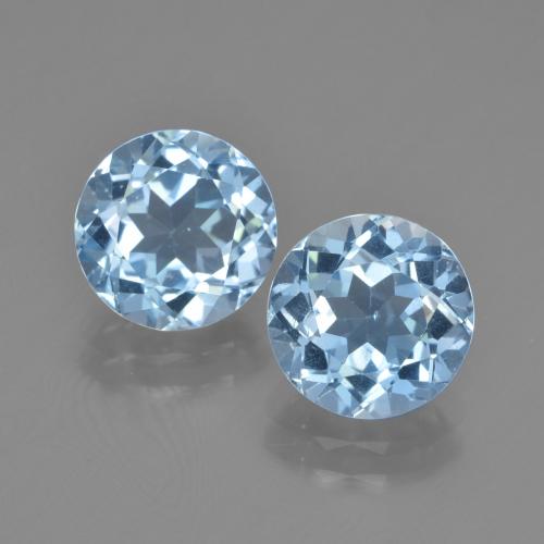 Baby Blue Topaz Gem - 2.2ct Round Facet (ID: 452187)
