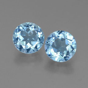 Azul maya intenso Topacio Gema - 2.3ct Faceta Redonda (ID: 452189)