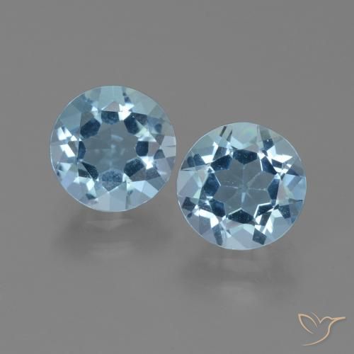 4.58ctw Natural Sky Blue Topaz, Round, VS