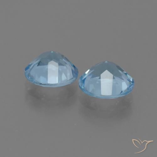 Topaz Gemstones in 8 mm (calibrated) Size for Sale, Topaz Stones in Sky Blue Color