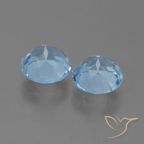 Topaz Gemstones in 8 mm (calibrated) Size for Sale, Topaz Stones in Sky Blue Color