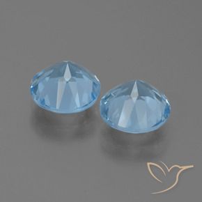 Topaz Gemstones in 8.5 mm (calibrated) Size for Sale, Topaz Stones in Swiss Blue Color