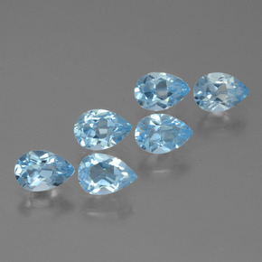 Maya Blue Topaz Gem - 0.6ct Pear Facet (ID: 452236)