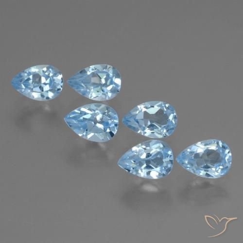 2.81ctw Natural Sky Blue Topaz, Pear Shape, VS