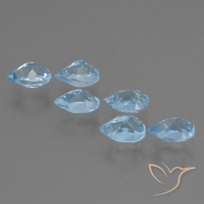 Topaz Gemstones in 6 x 4 mm (calibrated) Size for Sale, Topaz Stones in Sky Blue Color