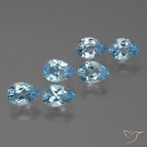 3.67ctw Natural Sky Blue Topaz, Pear Shape, VS