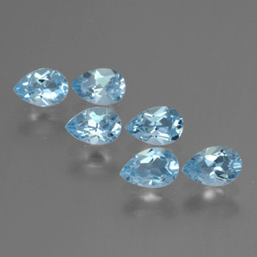 Небесно Голубой Топаз Камень - 0.5ct Фасетная Груша (ID: 452241)