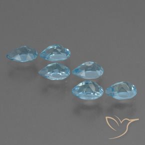 Topaz Gemstones in 6 x 4 mm (calibrated) Size for Sale, Topaz Stones in Sky Blue Color