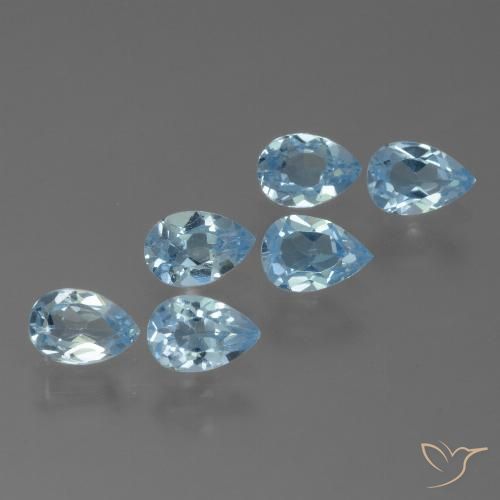 3.16ctw Natural Swiss Blue Topaz, Pear Shape, VS