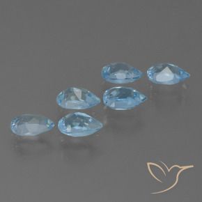 Topaz Gemstones in 6 x 4 mm (calibrated) Size for Sale, Topaz Stones in Swiss Blue Color