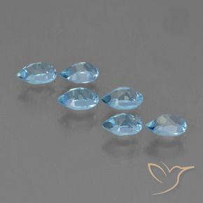 Topaz Gemstones in 6 x 4 mm (calibrated) Size for Sale, Topaz Stones in Sky Blue Color