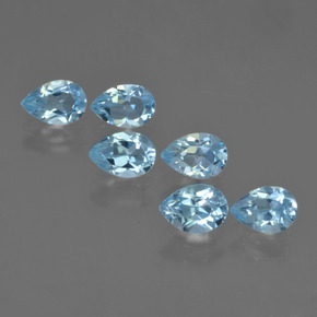 Himmerlblau Topas Edelstein - 0.6ct Birnen Schliff (ID: 452255)