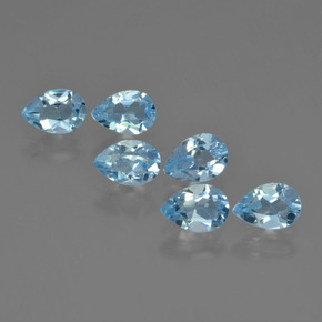 Azul Cielo Topacio Gema - 0.5ct Corte en forma de pera (ID: 452259)