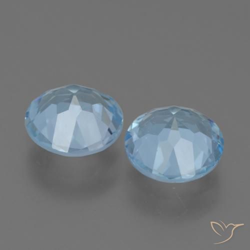 Topaz Gemstones in 8 mm (calibrated) Size for Sale, Topaz Stones in Sky Blue Color