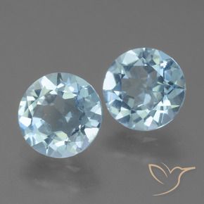 4.39 ctw Blue Topaz Stones, Natural Topaz in Round Facet Shape for Sale