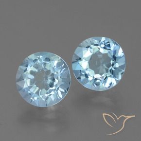4.85 ctw Blue Topaz Stones, Natural Topaz in Round Facet Shape for Sale