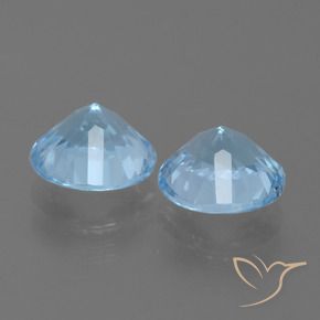 Topaz Gemstones in 8 mm (calibrated) Size for Sale, Topaz Stones in Sky Blue Color