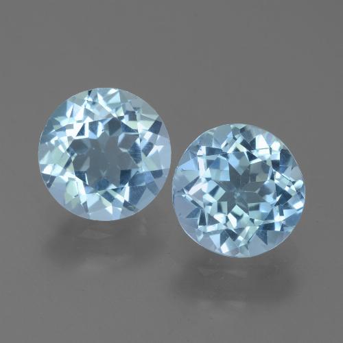 Bleu bébé Topaze gemme - 2.1ct Facette ronde (ID: 452288)
