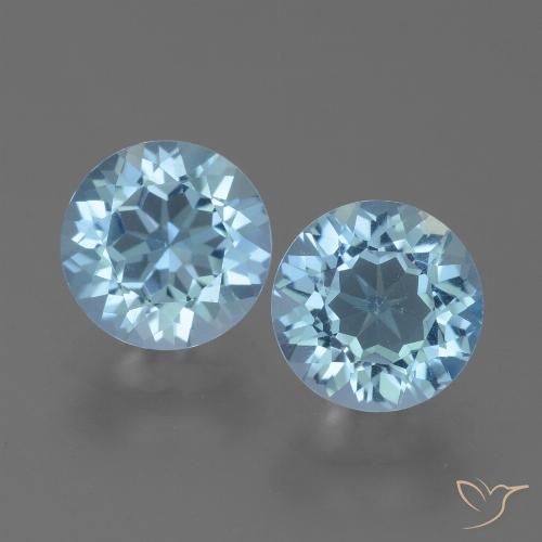 4.81ctw Natural Sky Blue Topaz, Round, VS